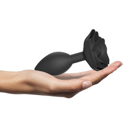 Love to Love Plug anal bijou Open Roses L 9 x 3.8cm Noir